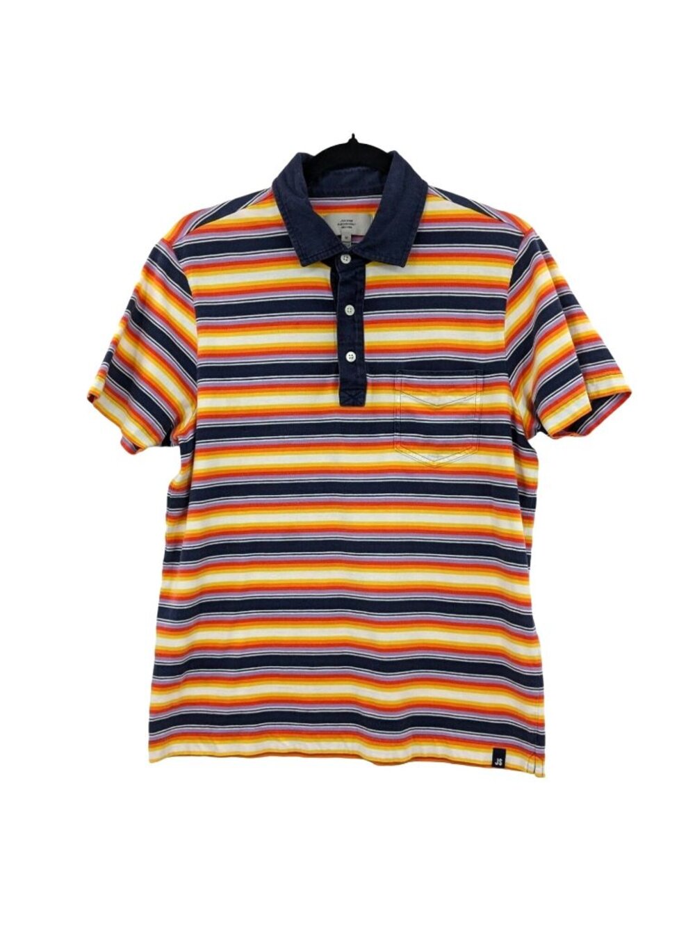 Vtg Jack Spade Striped Polo Shirt Retro Preppy Streetwear Coastal Casual Medium